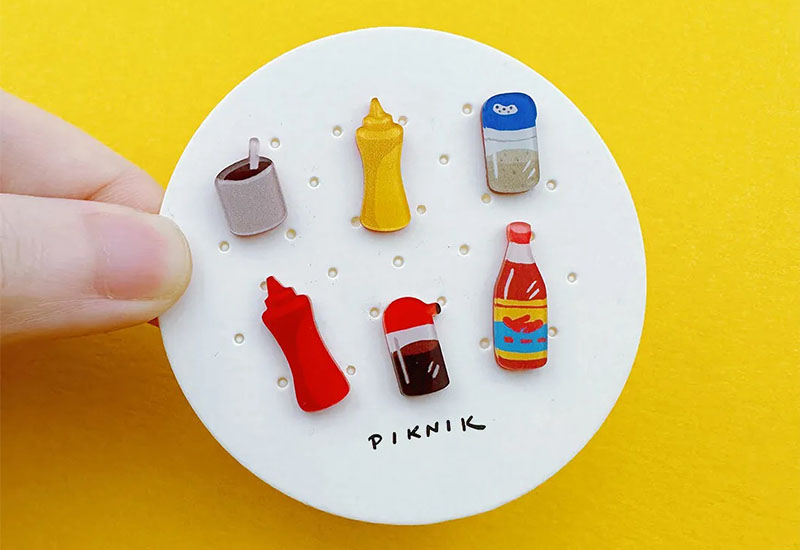 台灣小吃攤醬料6入組(別針)