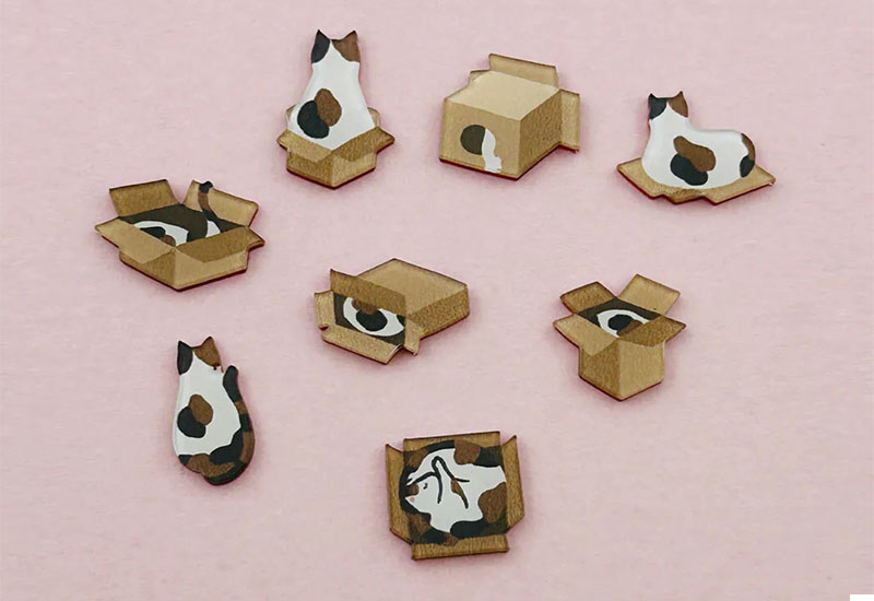 紙箱貓貓別針(多款可選)