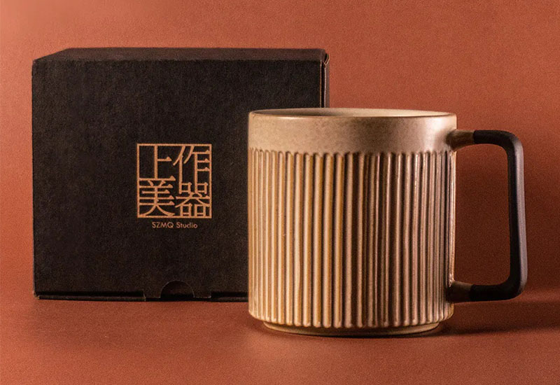 窯變釉-直紋馬克杯550ml