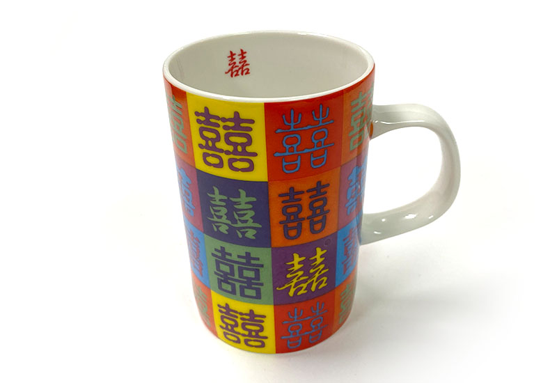 開門見囍 囍字馬克杯-普普風