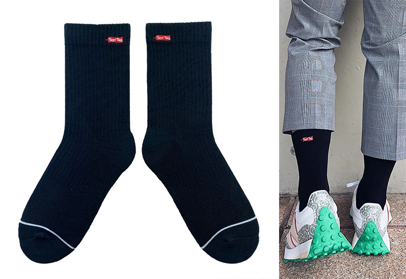 經典素色襪-黑 厚襪款(1種尺寸) 