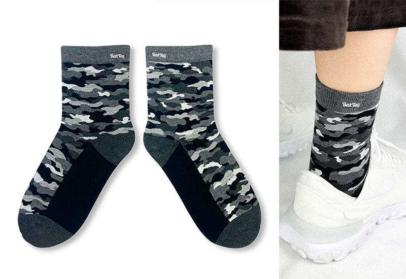 迷彩-灰 厚襪款(2種尺寸) 