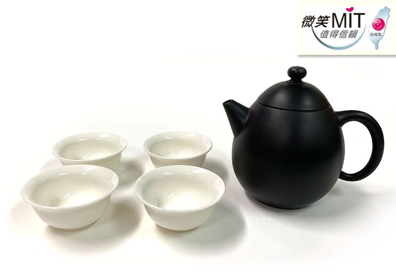 存仁堂 夾碳黑陶龍蛋壺組 台灣MIT認證