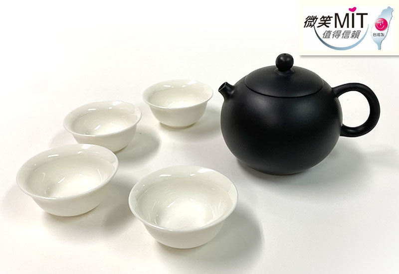 存仁堂 夾碳黑陶西施壺組 台灣MIT認證 