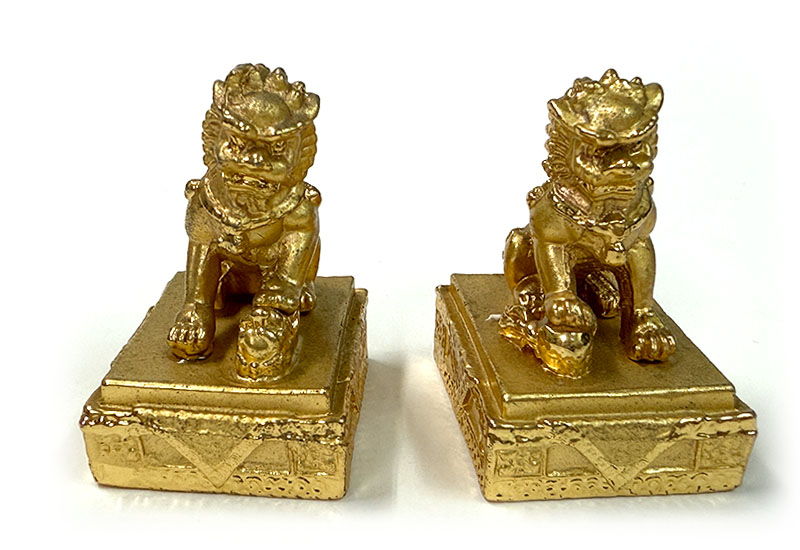 祥獅獻瑞(金獅)擺飾