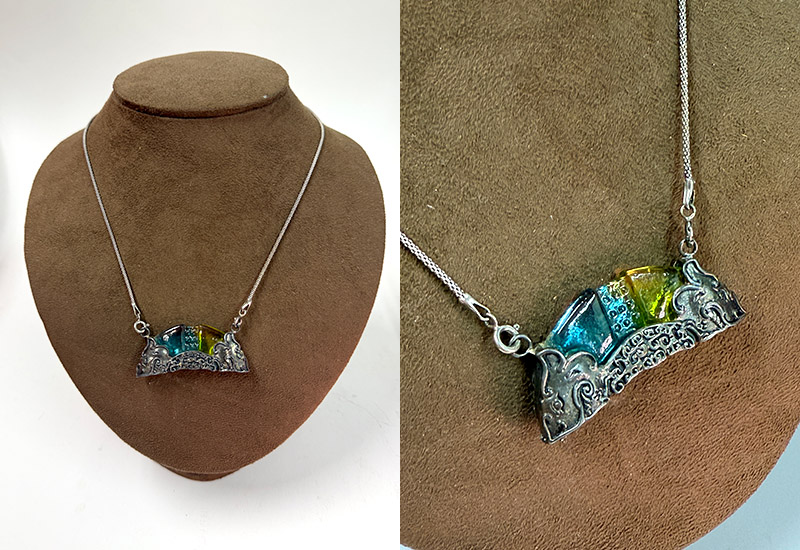 琉璃飾品(金屬雲紋)