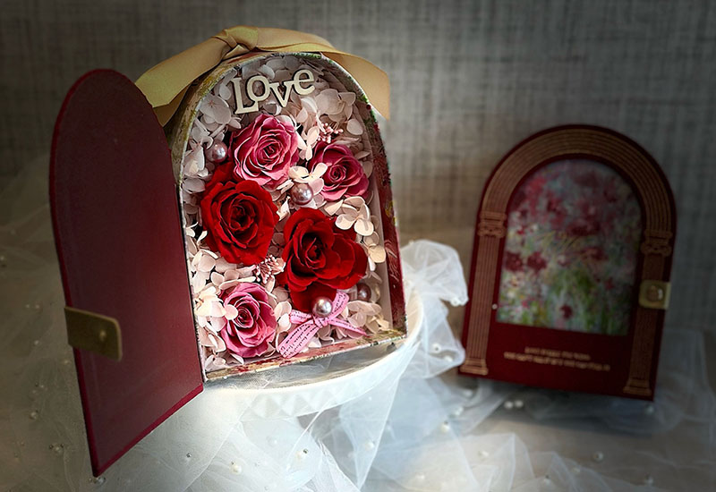 赤戀永恆 永生花禮盒