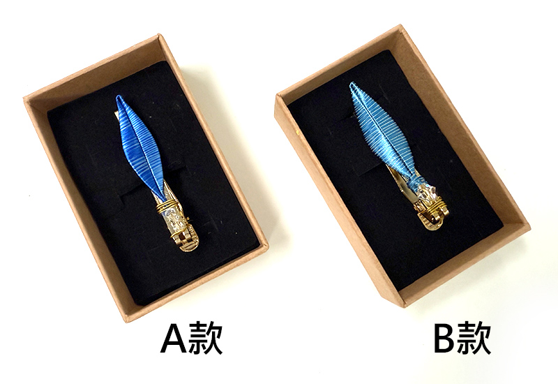 一葉知心領帶夾