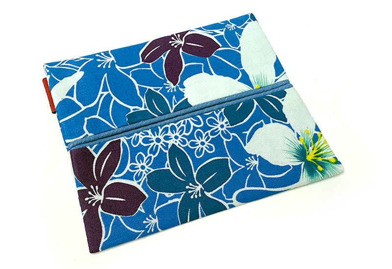 花布面紙套-桐花藍