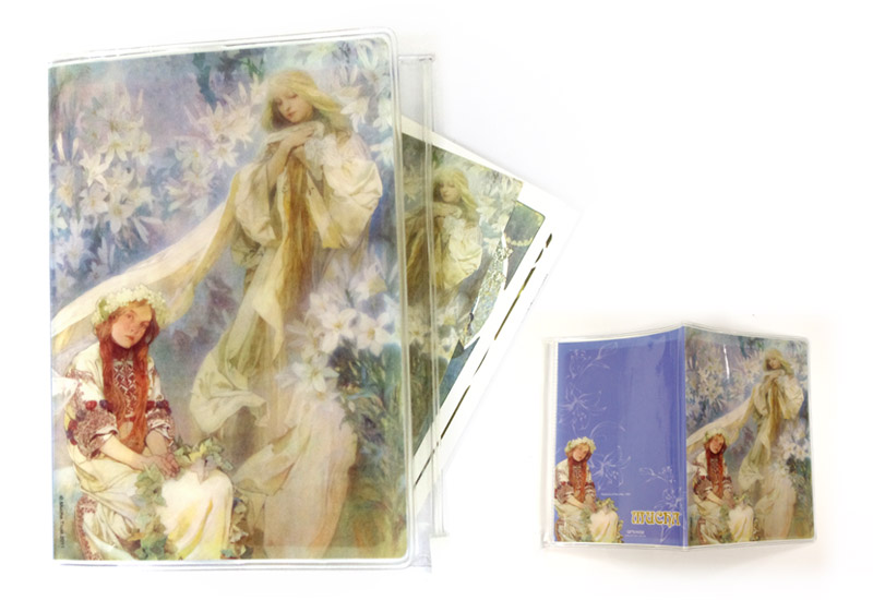 Mucha 慕夏系列 護照套-百合聖母 慕夏護照套