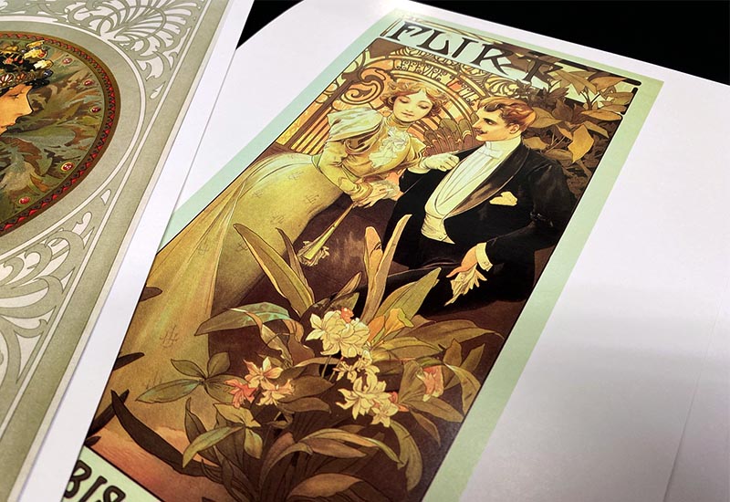 Mucha 慕夏系列 A4海報-勤費夫爾.尤迪餅乾-調情系列 慕夏大海報 Poster for