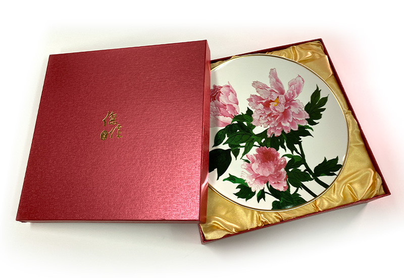 D49富貴牡丹瓷盤