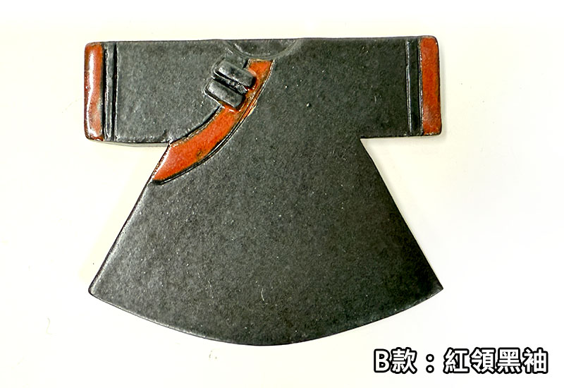 懷舊台灣 客家服飾杯墊-B款(紅領黑袖)