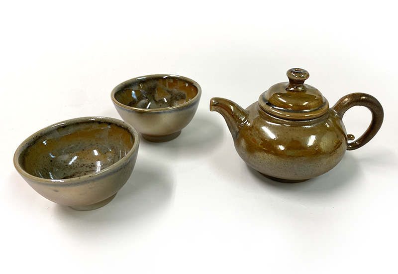 林映汝 樸光 柴燒厚胎小茶壺 一壺二杯茶具組