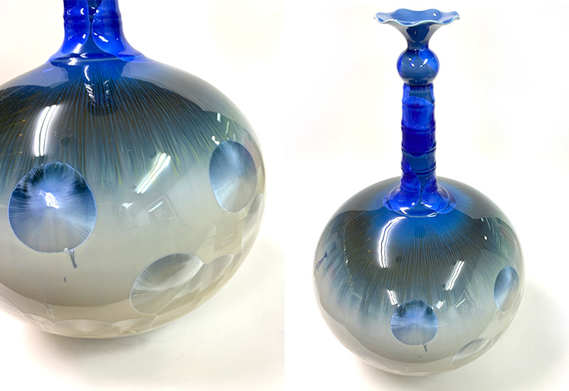 彭文雄 絕版結晶釉荷口梅瓶