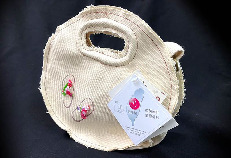 圓形小手提袋-夏日海灘風情