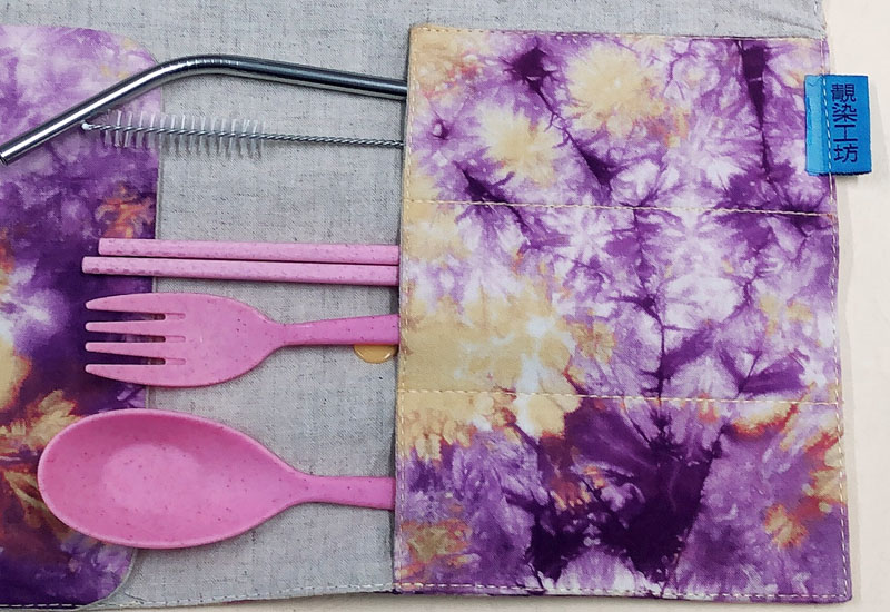 靚染工坊 四合釦餐具袋(顏色以現場為準) 