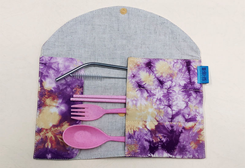 靚染工坊 四合釦餐具袋(顏色以現場為準) 