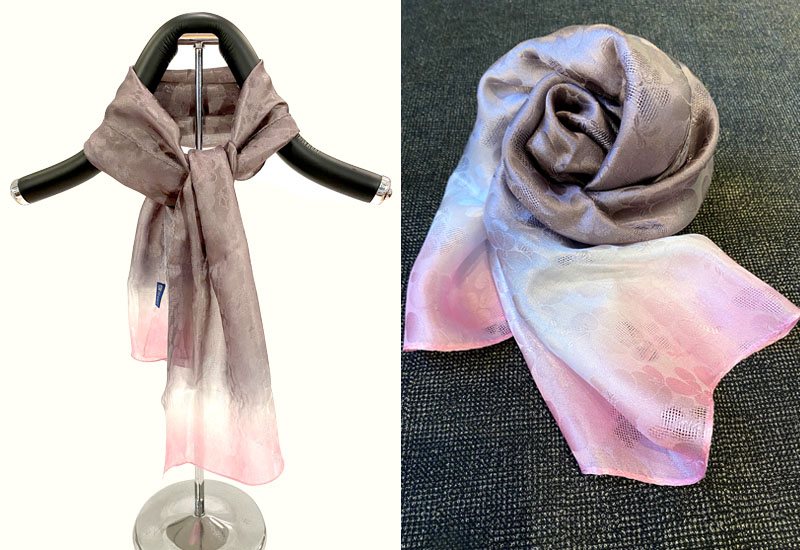 絕配之2—提花雙漸染小領巾