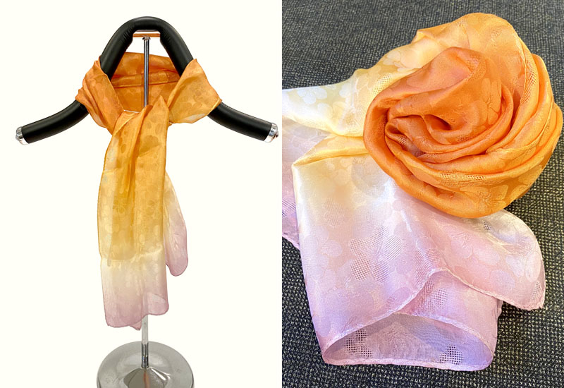 絕配之2—提花雙漸染小領巾