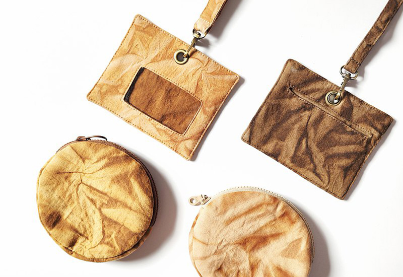 新埔柿染坊KirKir 太陽染證件套 柿染工藝 台灣布染 ID cover