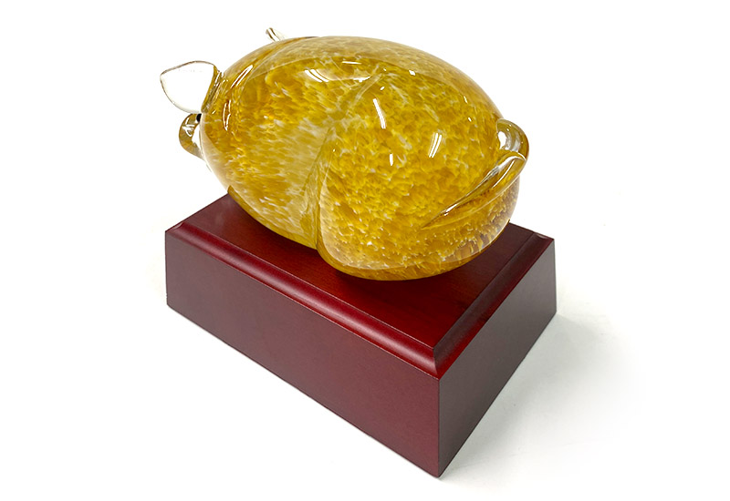 春池玻璃 福氣神豬S(白.金茶)  精裝盒