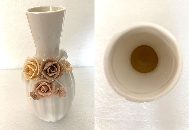 禾櫸 瓷-中圓口手作貼花瓶