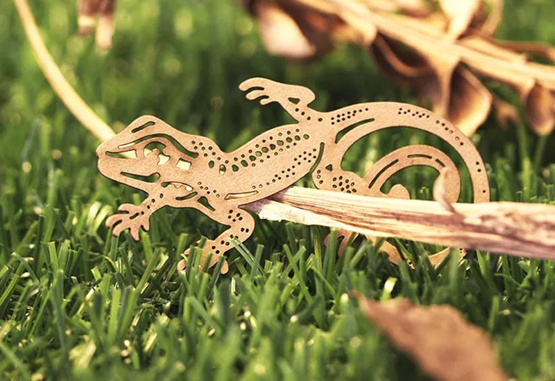 麥麥動物園-呂氏攀蜥 紙雕書籤