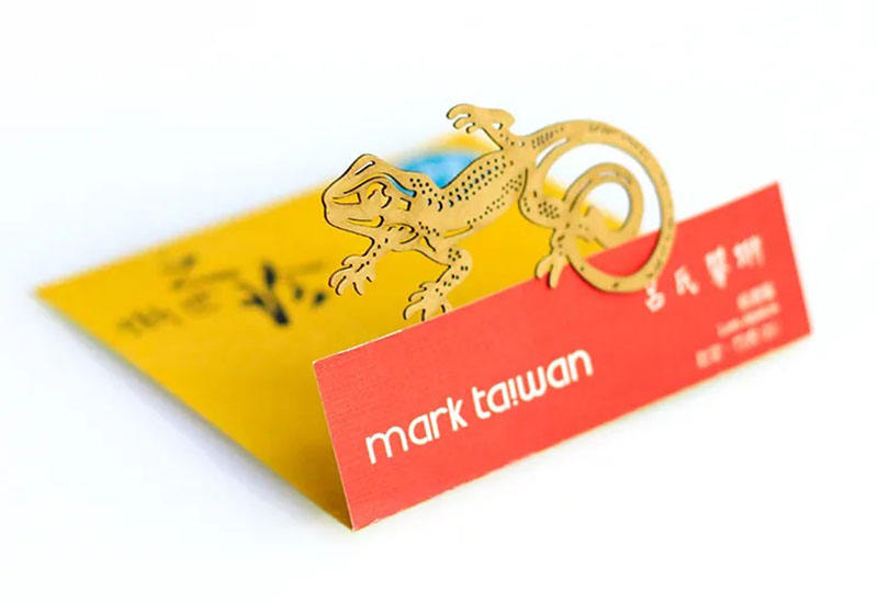 麥麥動物園-呂氏攀蜥 紙雕書籤