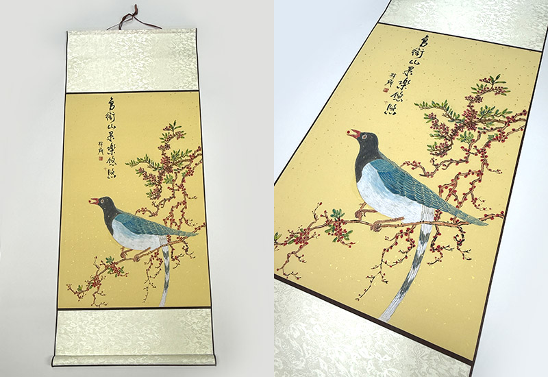 鳥銜山果樂悠悠