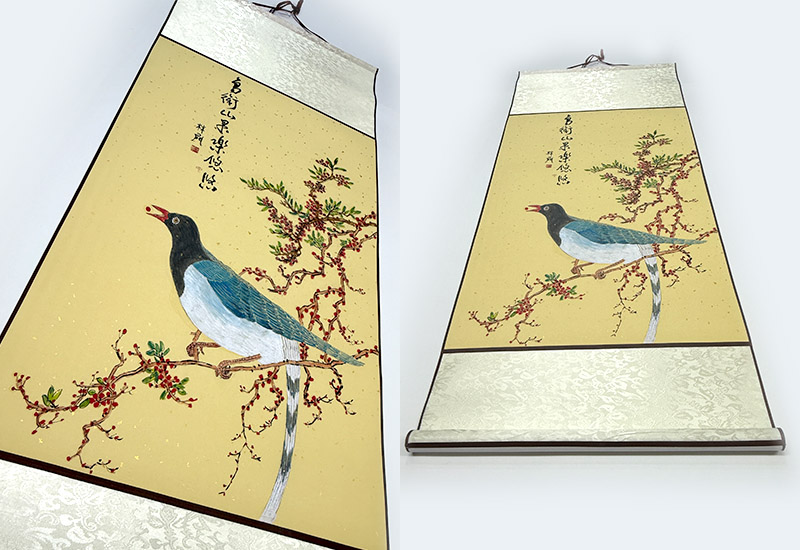 鳥銜山果樂悠悠