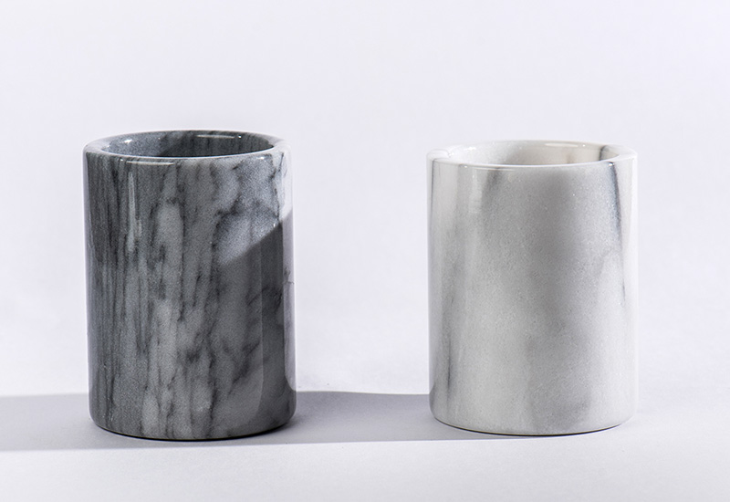大理石直身漱口杯 置物罐 筆筒 (小)