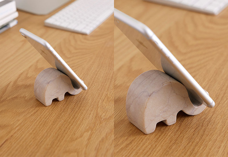 奇鈺家居 大理石大象手機座 大理石手機架 大理石名片座