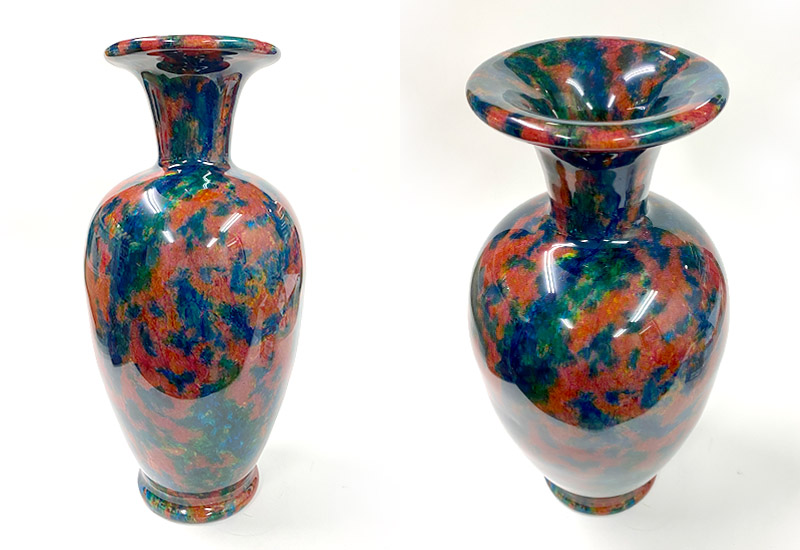 金御豐 8x17七彩玉石花瓶