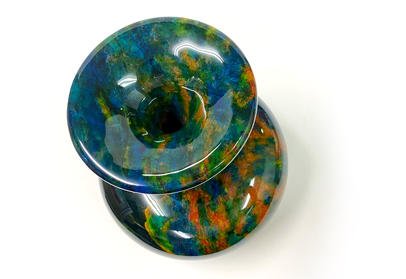 金御豐  8.5x9七彩玉石花瓶