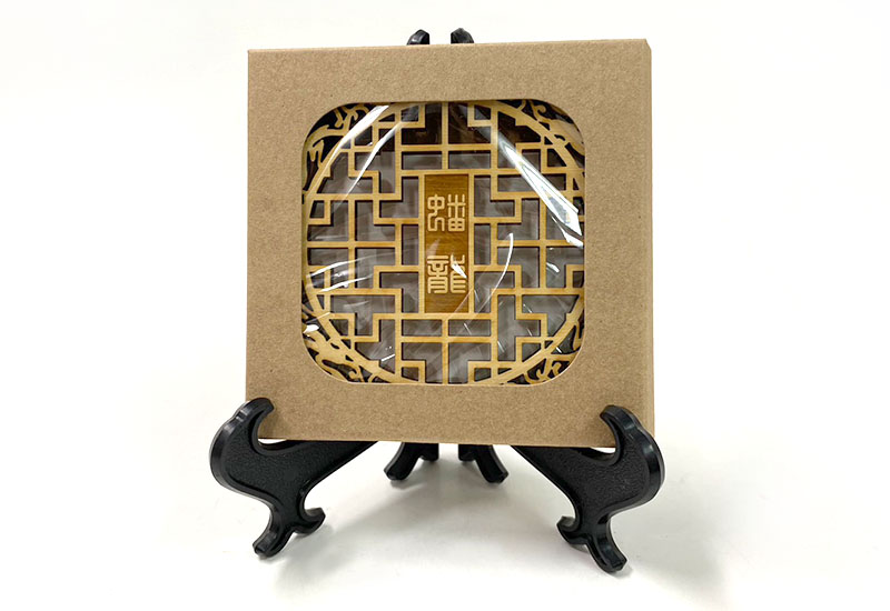 攸Ubook 吉祥雕刻杯墊-蟠龍 木質杯墊 Coaster